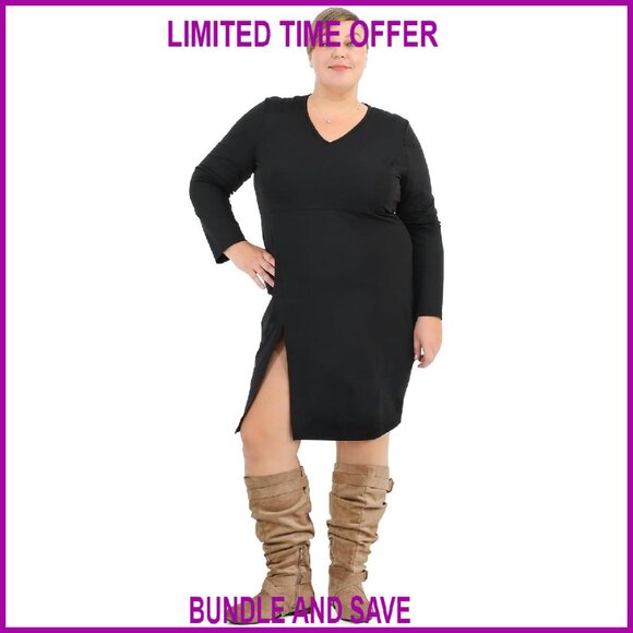 Women's Wide Calf Knee High Boots Slouchy Flat Tall Side Zipper - Picture 4 of 4